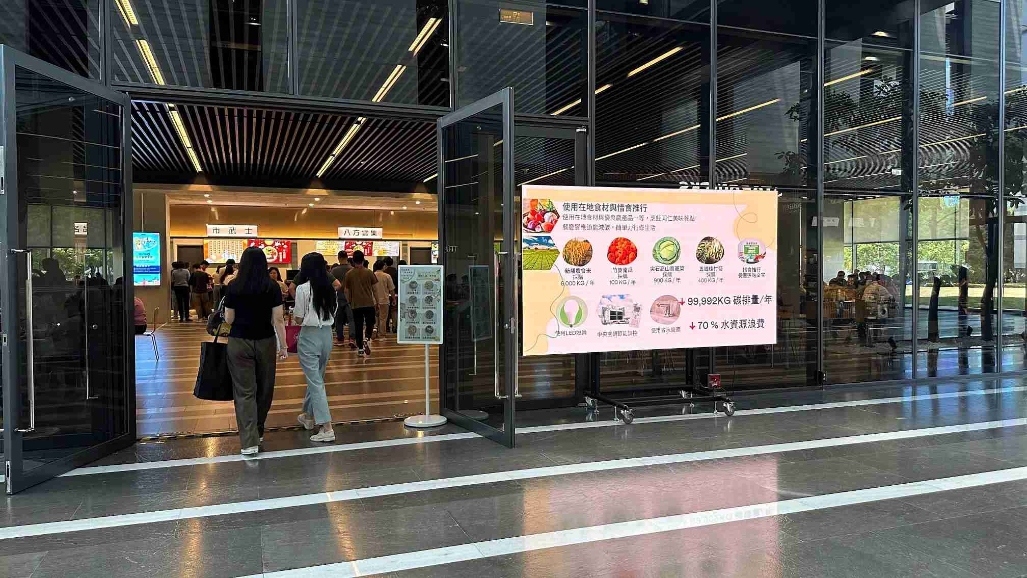  NG大舞台从日常办公环境出发，，，于总部大楼员工餐厅推广低碳饮食、、、发起减碳挑战等，，由内而外引导员工反思及改变个人日常行为，，，，将公司转型成推动永续发展的重要场域